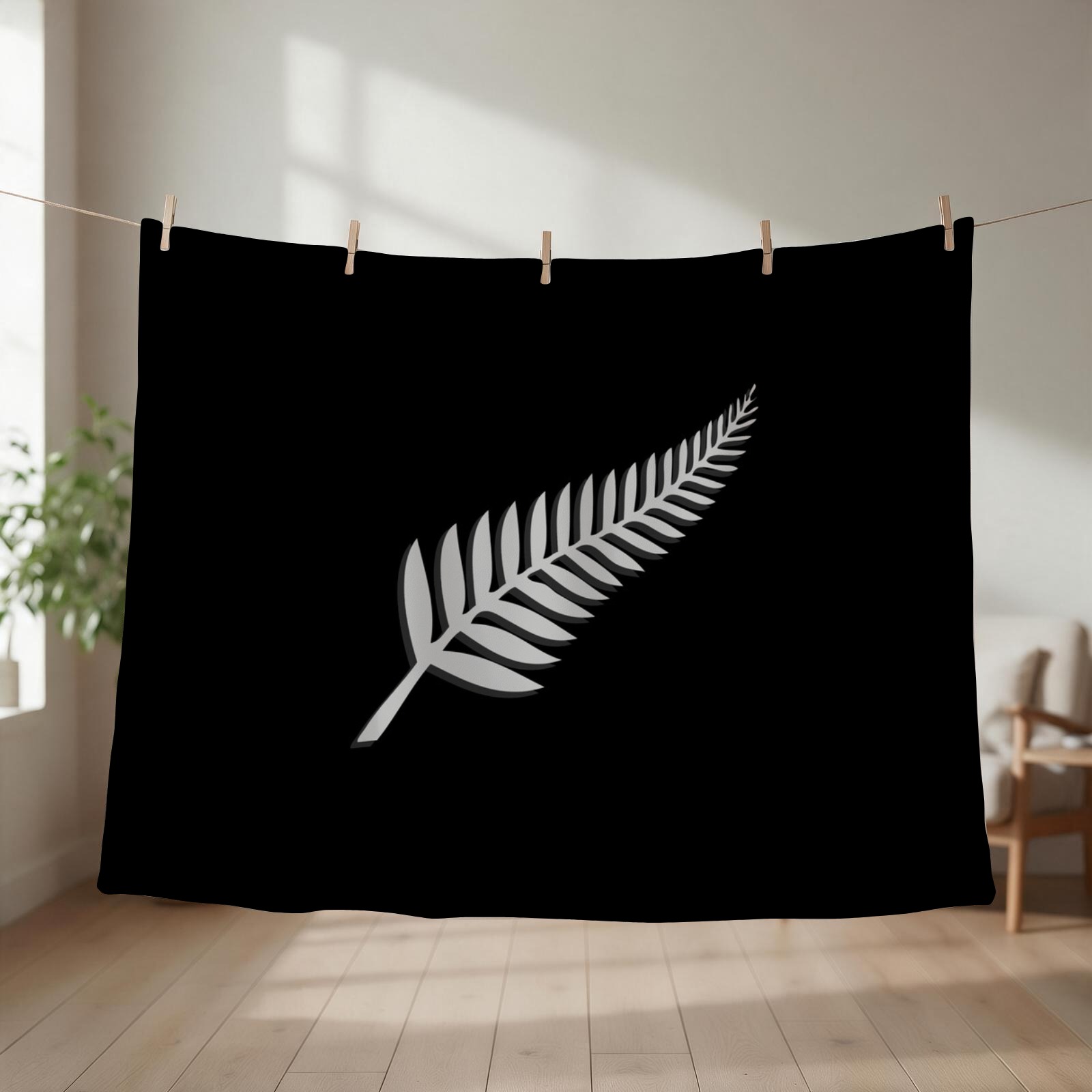 Outdoor Sport Nz - Neuseeland NZ Kiwi Black Silver Fern