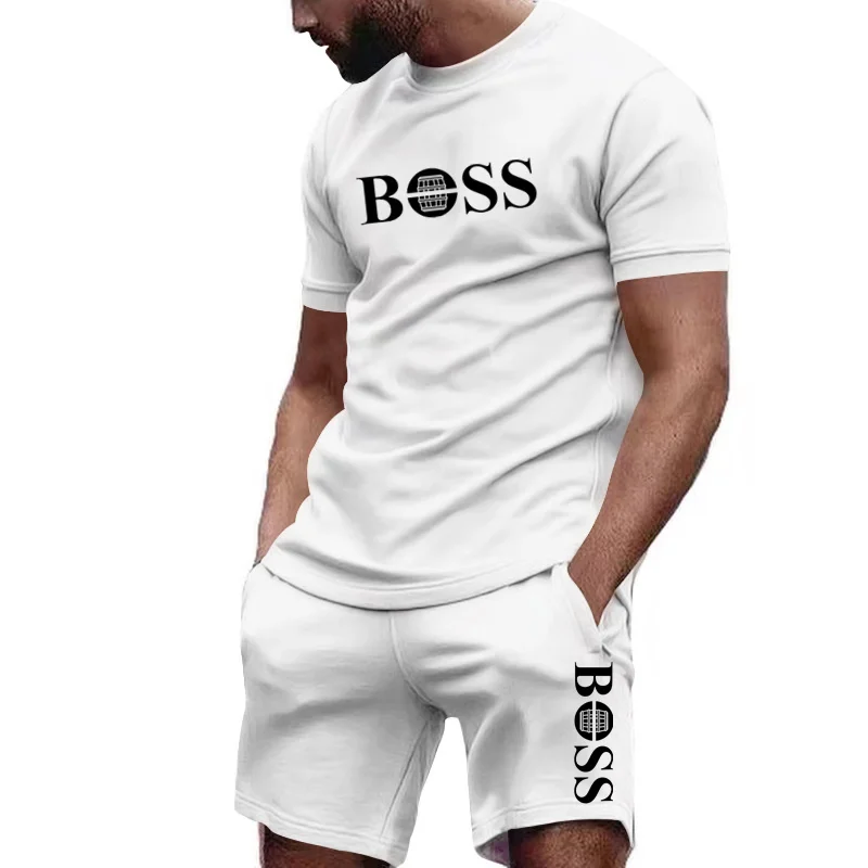 Outdoor Sports Leisure - Herren Zweiteiliges Sportbekleidungsset Kurzarm-T-Shirt und Hose